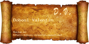 Dobosi Valentin névjegykártya